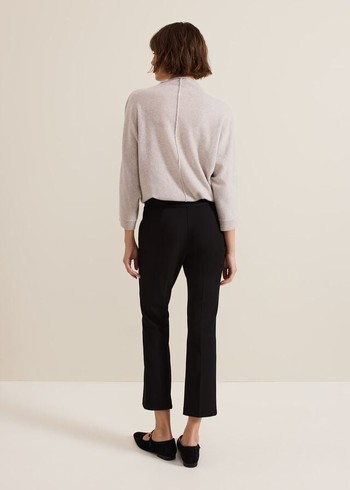 Phase Eight Carly Crop Twill Trousers Black USA | 5609834-IA